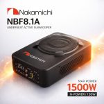 Nakamichi NBF8.1A 8" Tri-Port Active Subwoofer – Compact Bass Solution For Car (150W RMS / 1500W Max)