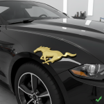 Car Bonnet & Body Metal Logo & Sticker By The Horse